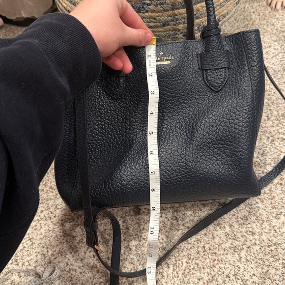 Kate Spade Dark Blue Pebbled Leather Satchel